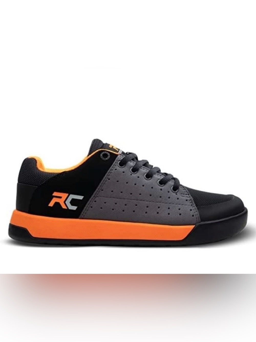Kids Low-Top Sneakers in Black, Gray & Orange